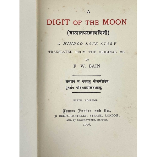 303 - (Hindoo Folklore) F. W. Bain (trans) Four good works 'A Draught of Blue,' second edition, blue board... 