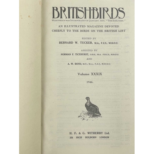 313 - (Ornithology) H. F. & G. Witherby publishers British Birds. An Illustrated Magazine Devoted to the B... 