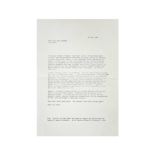 33 - John le Carre Single & Single An original pre-publication manuscript of the novel, printed on A4 she... 