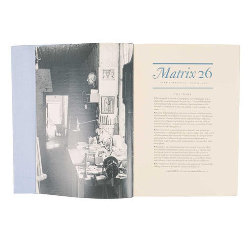 330 - Matrix 26. A Review for Printers & Bibliophiles Limited to 760 copies,issue twenty six, Winter 2006,... 