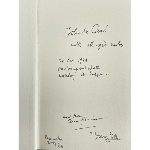 34 - (Signed le Carre and Alec Guinness) Smiley's People Signed and inscribed on ffep 'John le Carre with... 