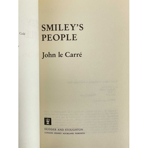 34 - (Signed le Carre and Alec Guinness) Smiley's People Signed and inscribed on ffep 'John le Carre with... 