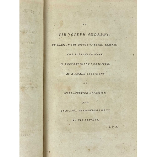 360 - James Pettit Andrews Anecdotes &c Antient and Modern With Observations (1789) London: John Stockdale... 