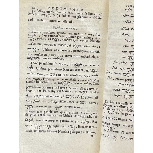 368 - (Jewish Grammar) Josepho Pasino Hoc est, grammatica linguae sanctae institutio. Accedit ejusdem orat... 