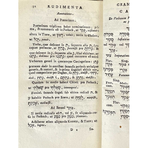 368 - (Jewish Grammar) Josepho Pasino Hoc est, grammatica linguae sanctae institutio. Accedit ejusdem orat... 