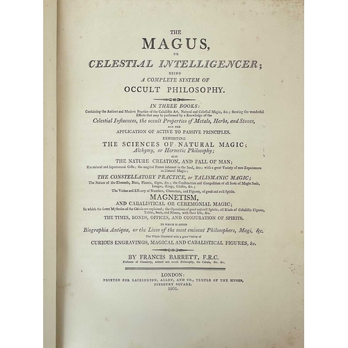 37 - (Occult) Francis Barrett The Magus, or Celestial Intelligencer; being a complete system of occult ph... 