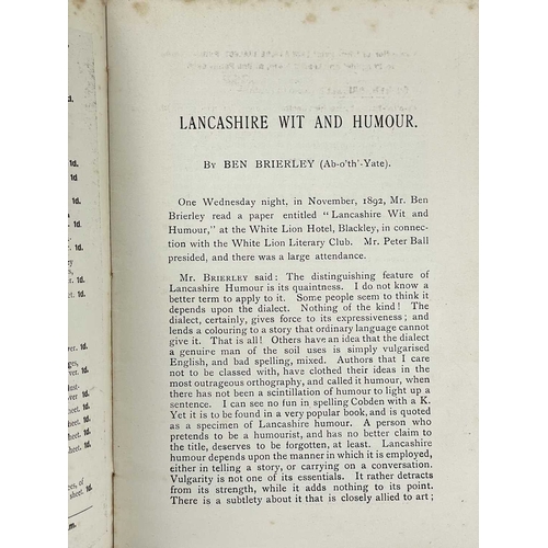 371 - (Lancashire Dialect) W. E. Clegg publishers Ab-O'th'-Yate (Ben Brierley). 'Sailing for Bacon and a C... 