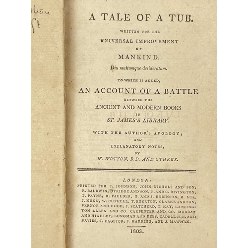 372 - (Jonathan Swift) A Tale of Tub. 'Written For The Universal Improvement of Mankind To Which Is Added ... 