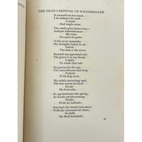 378 - (Limited edition) The Collected Poetry of Francis Thompson Full limp vellum with gilt decorations, 1... 