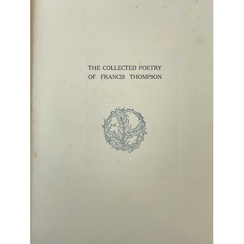 378 - (Limited edition) The Collected Poetry of Francis Thompson Full limp vellum with gilt decorations, 1... 