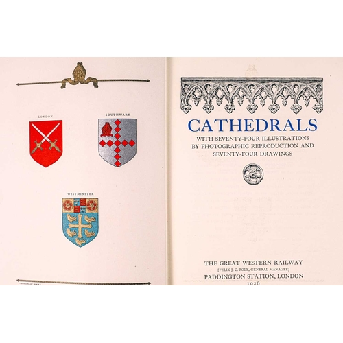 386 - (Ecclestrial Architecture) Five works CATHEDRALS By Felix J.C. Pole (1926) Second edition and ABBEYS... 