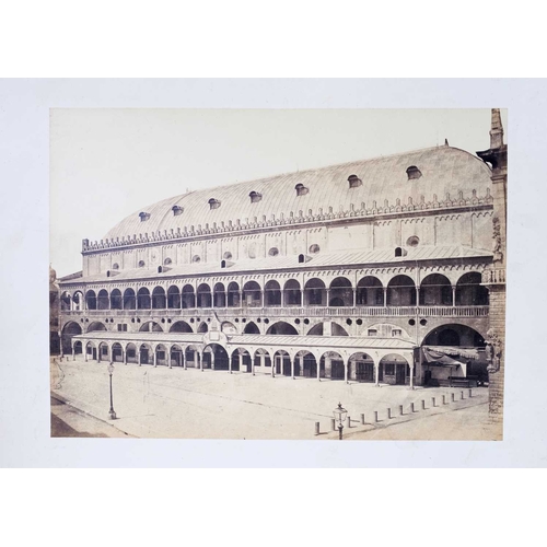 423 - (Grand Tour) Elephant folio of sepia photographs. Mid to late 19th Century Half leather with cloth b... 