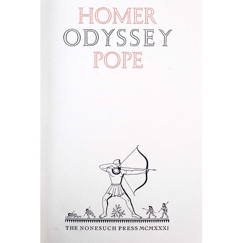 43 - (Homer and Nonesuch Press) Alexander Pope (trans) The Illiad and Odyssey with Pope's translations fr... 