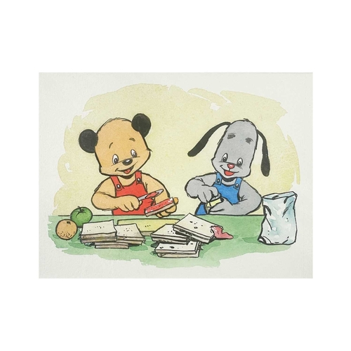 431 - (Sooty and Sweep) Original Book Artwork Thirty fine Pen, Ink & Watercolour From 'Sooty the Artist,' ... 