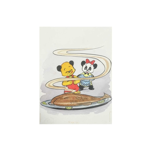 431 - (Sooty and Sweep) Original Book Artwork Thirty fine Pen, Ink & Watercolour From 'Sooty the Artist,' ... 