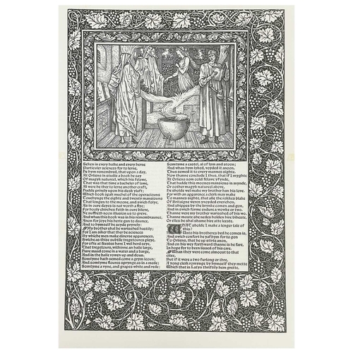 433 - [The Basilisk Press facsimile of the Kelmscott Chaucer] Ten double large format leaves Folio, all fo... 