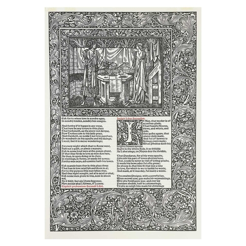 433 - [The Basilisk Press facsimile of the Kelmscott Chaucer] Ten double large format leaves Folio, all fo... 