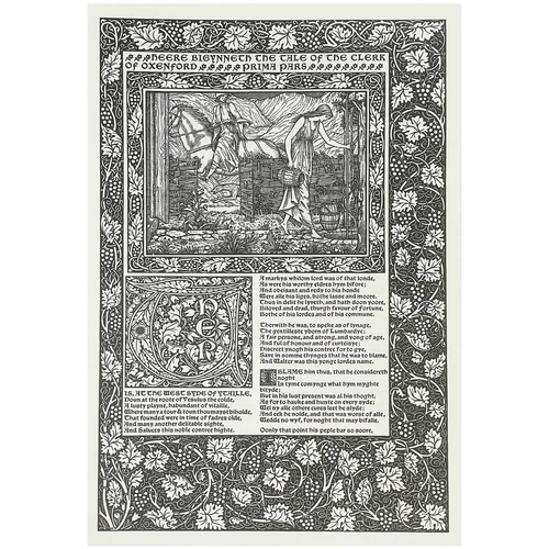 433 - [The Basilisk Press facsimile of the Kelmscott Chaucer] Ten double large format leaves Folio, all fo... 