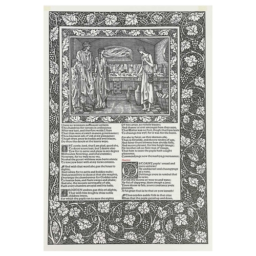 433 - [The Basilisk Press facsimile of the Kelmscott Chaucer] Ten double large format leaves Folio, all fo... 