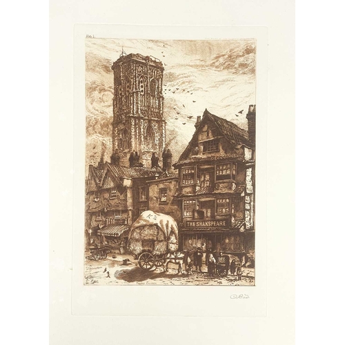 434 - Charles Bird Twenty Six plates from Picturesque Old Bristol All signed in graphite by the artist, le... 