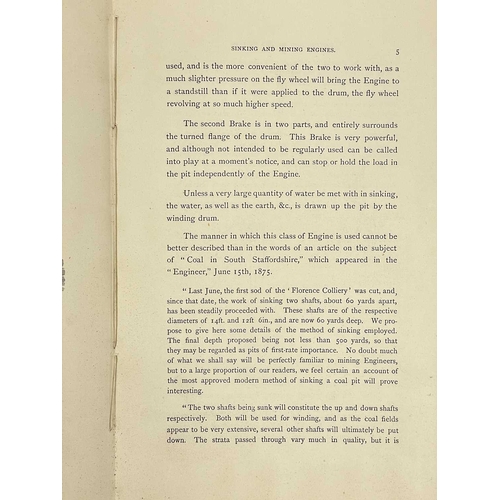 45A - (Mining) John Richardson A Treatise on Sinking and Mining Engines Original thin cloth debound, sun b... 