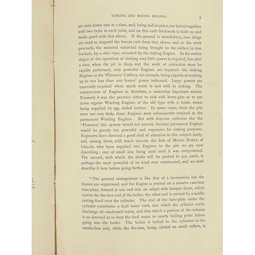 45A - (Mining) John Richardson A Treatise on Sinking and Mining Engines Original thin cloth debound, sun b... 