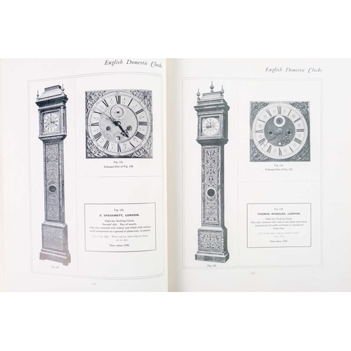 451 - Herbert Cescinsky and Malcomb R. Webster English domestic Clocks Folio, half leather with green clot... 