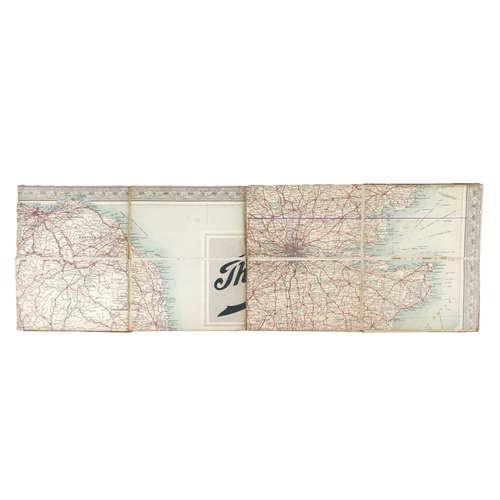 459 - The Autocar folding map of England and Wales Bridges Patent Mounting Linen-backed sectional map feat... 