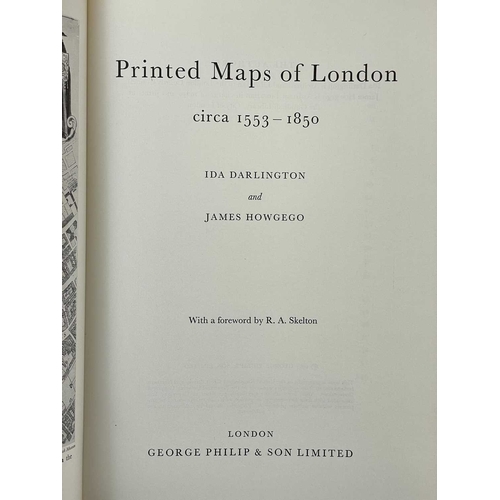 495 - (Cartography) Four works Darlington & Howgego. 'Printed Maps of London 1553-1860,' clipped dj, fine,... 