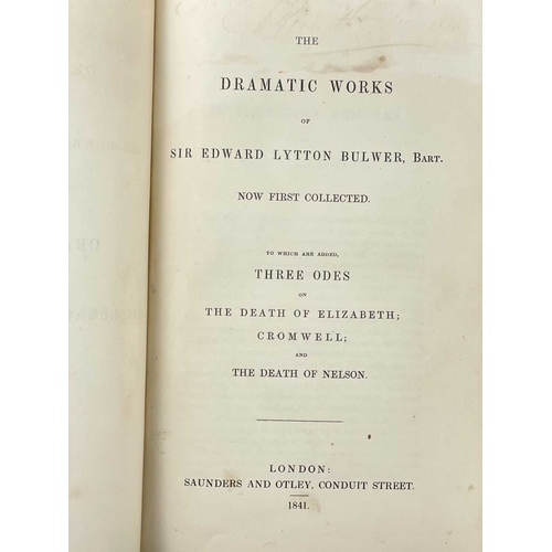 516 - Four works Edward Lytton Bulwear. 'The dramatic works of....,' full embossed cloth with gilt tooled ... 