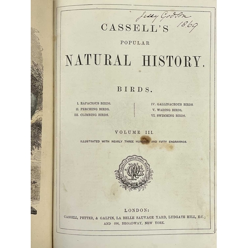 526 - (Ornithology) Cassell's Popular Natural History. Birds Volume III only, half calf with marbled board... 