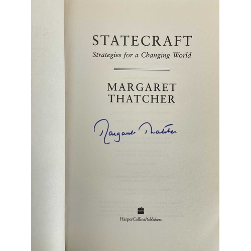 56 - (Signed) Margaret Thatcher Statecraft. Strategies for a Changing World Signed to the title page, unc... 