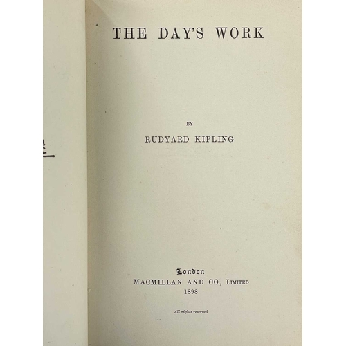 59 - (Bindings) Three impresive bindings Rudyard Kipling. 'The Day's Work,' rebound in quite the lovely f... 