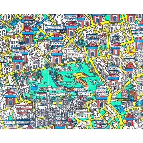 6 - (London Wonderground Map) MacDonald Gill London The Heart of Britain's Empire Here Is Spread Out For... 