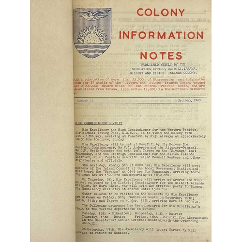 78 - (Kiribati and Tuvalu Islands; Or, Gilbert and Ellis Islands) Colony Information Notes 1968, 1969 and... 