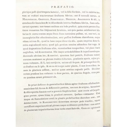 8 - (Botany) Josephus Gaertner De fructibus et seminibus plantarum Three volumes, two hundred and fiftee... 