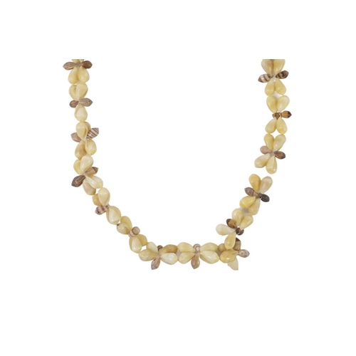 86 - A South Pacific Island shark vertebrae and cowrie shell necklace Likely of Gilbertese or Tuvaluan in... 