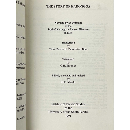 98 - Henry Evans Maude (1906–2006) Four works 'The Gilbertese Maneaba,' first edition, full faux textured... 