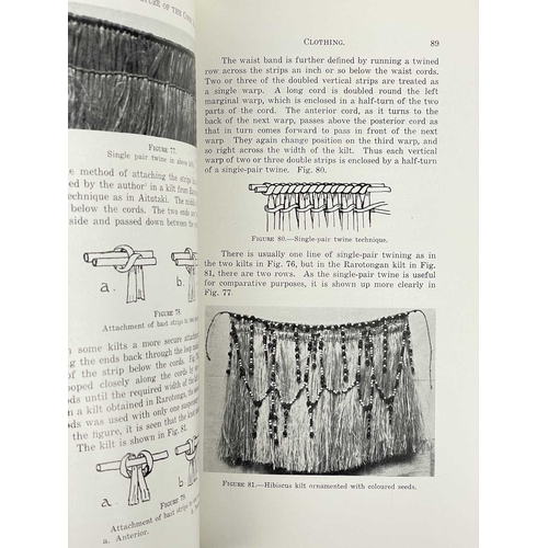 99 - Te Rangi Hiroa The Material Culture of the Cook Islands (Aitutaki) First edition, original decorativ... 