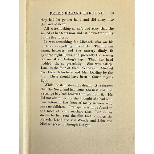 1 - J. M. Barrie Peter and Wendy First book edition, first impression, original green cloth with ornate ... 