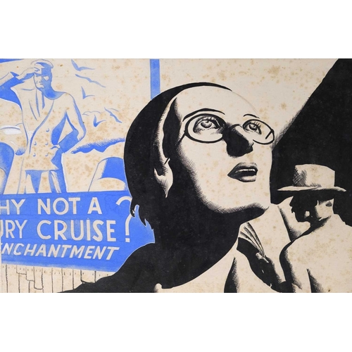 1043 - Arthur WRAGG (1903-1976) Five advertisements for luxury cruise ship S.S. Enchantment Each mixed medi... 