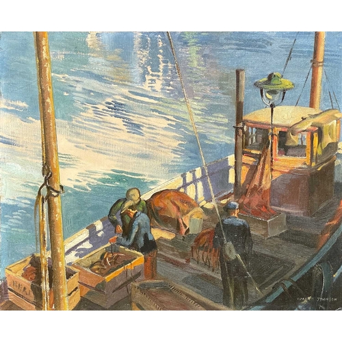 1068 - Frederick ROBERTS JOHNSON (1900-1986) Working Boat Oil on board, signed, 32.5cm x 40cm. Frederick Ro... 