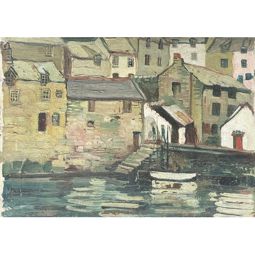 1081 - Frederick ROBERTS JOHNSON (1900-1986) Polperro Oil on board, 25cm x 35cm. Frederick Roberts Johnson ... 