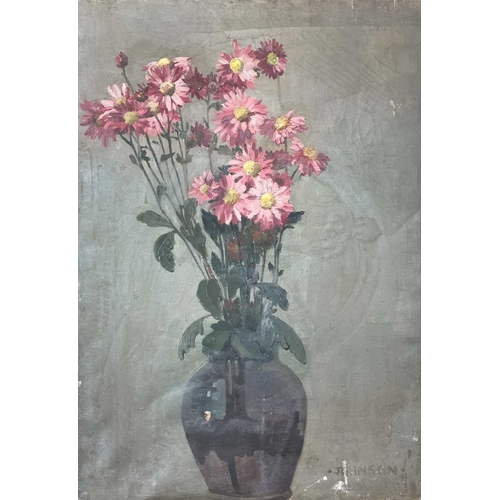 1092 - Frederick ROBERTS JOHNSON (1900-1986) Two Floral Studies Each oils, one signed, 75cm x 52cm and 55cm... 