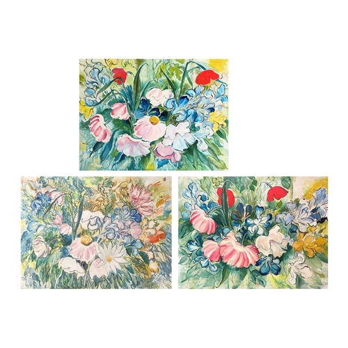 1096 - Frederick ROBERTS JOHNSON (1900-1986) Three Floral Studies Each oil on board, each 61cm x 45.5cm. Fr... 