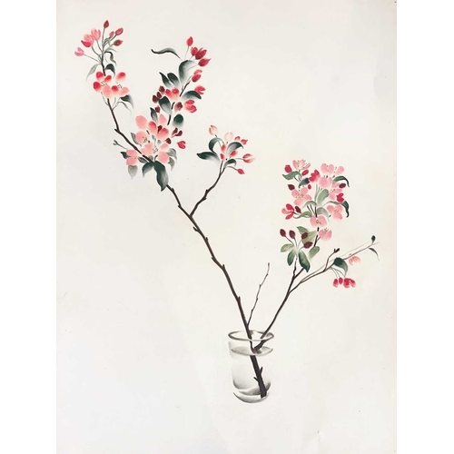 1107 - Frederick ROBERTS JOHNSON (1900-1986) Six Floral Studies Mixed media on paper, one signed, each 64cm... 