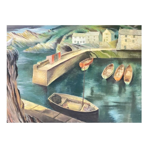 1108 - Frederick ROBERTS JOHNSON (1900-1986) Two Polperro views Each pastel on paper, 58.5cm x 91.5cm and 5... 