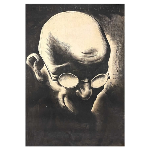 1110 - Arthur WRAGG (1903-1976) The Wisdom of Gandhi Mixed media on paper, titled, 56cm x 40.5cm (rolled) F... 