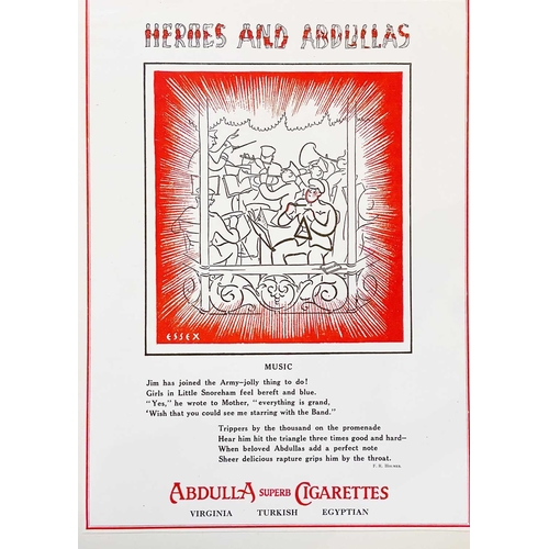 1135 - Frederick ROBERTS JOHNSON (1900-1986) Abdulla Superb Cigarettes advertisements Published within 'Pun... 