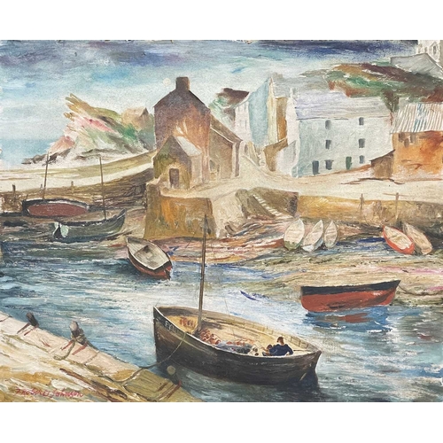 1153 - Frederick ROBERTS JOHNSON (1900-1986) Polperro in the manner of Christopher Wood Oil on board, signe... 